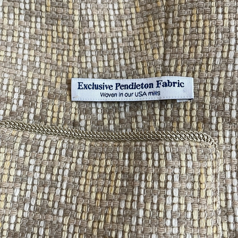 Pendleton, Beige/Tan Patterned, Tweed, Virgin Woo… - image 8